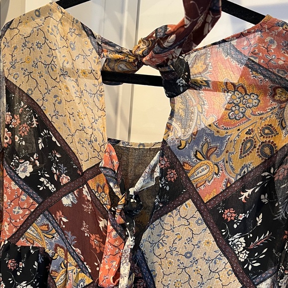 American Eagle Outfitters Multicolor Patchwork Blouse - Picture 5 of 6